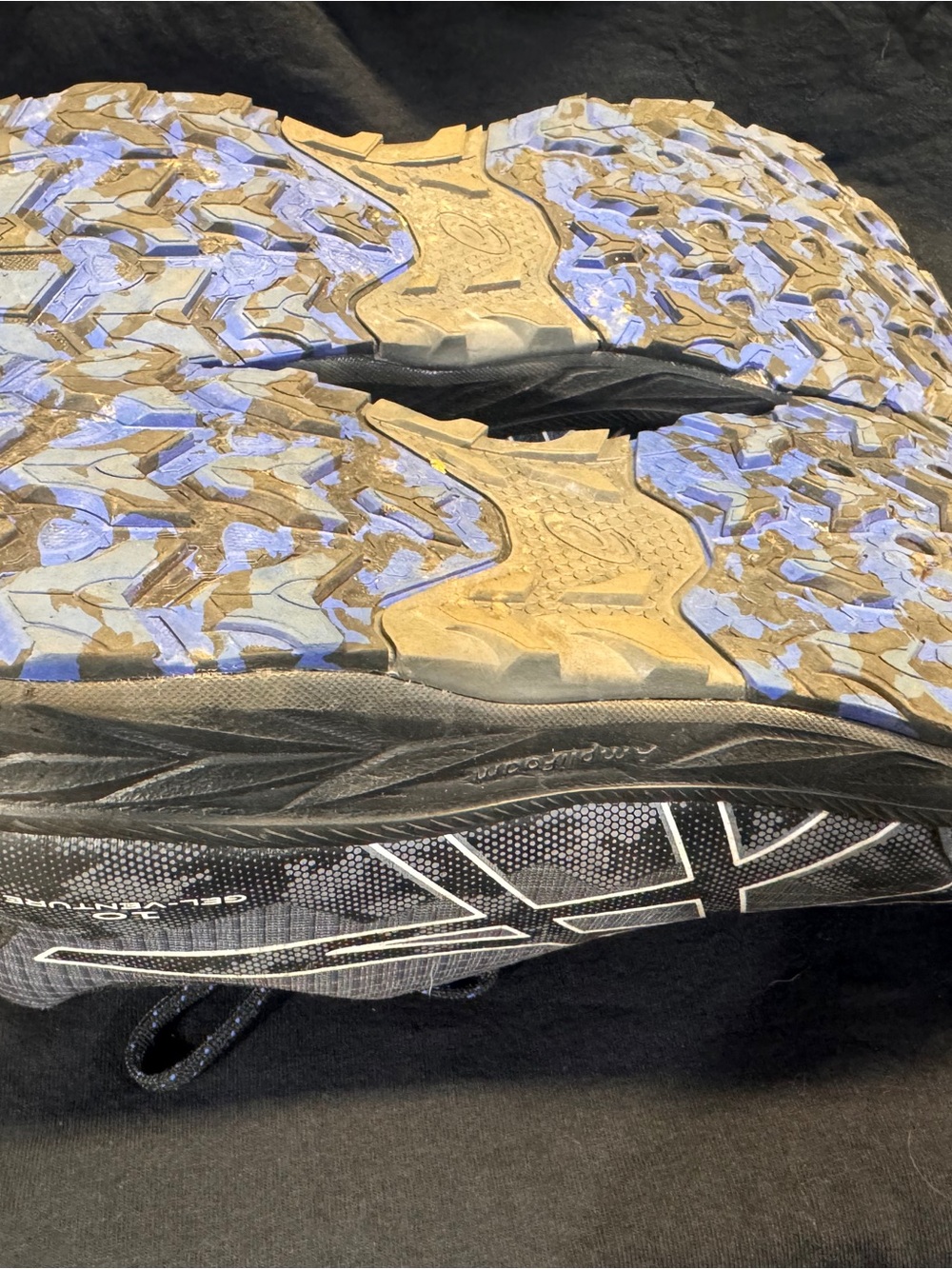 ASICS Men's Black and Blue Athletic Running Shoes - Picture 4 of 5